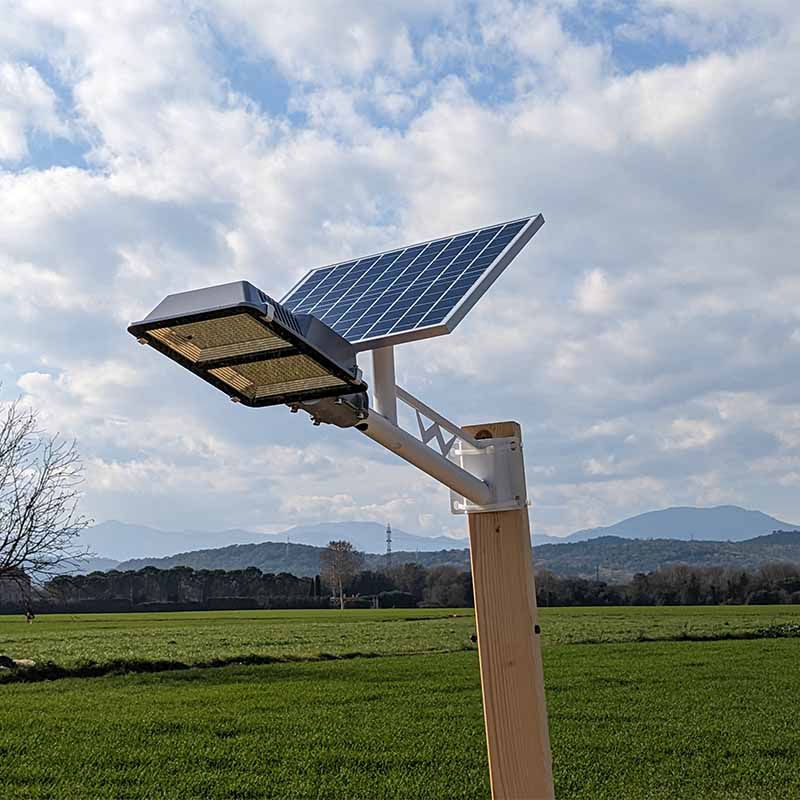 Farola Solar 100W LED, Sensor de Movimiento, 4000K - ELEDCO