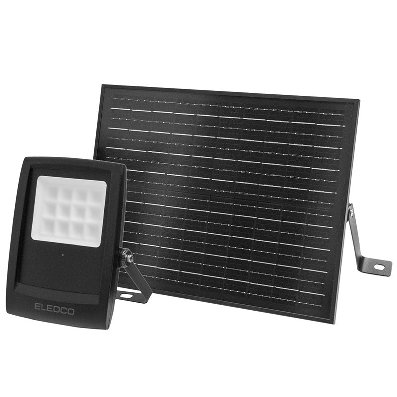 Foco Solar 64W con 2 Proyectores Led, ELEDCO, Luz Cálida 2700K, Mando a  distancia, Autonomía 8-15 Horas