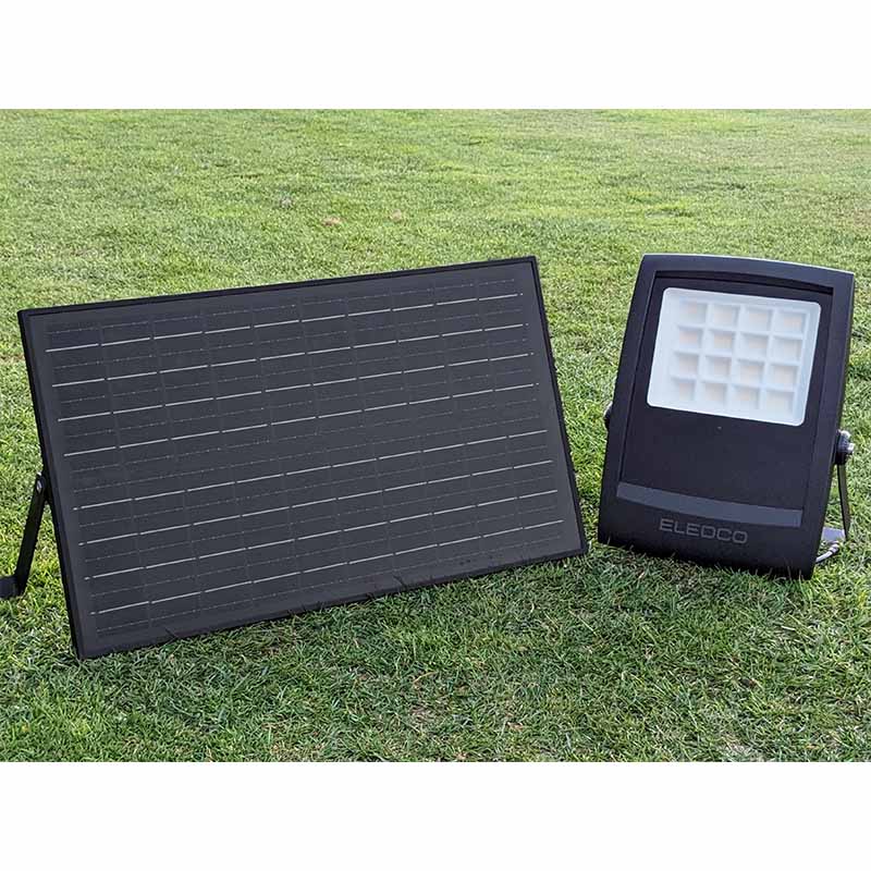 Foco Solar 150W All-Black, Luz Cálida 3000K / Luz Blanca 6000K, Sensor de Movimiento